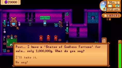 oasis stardew valley|estátua da riqueza eterna.